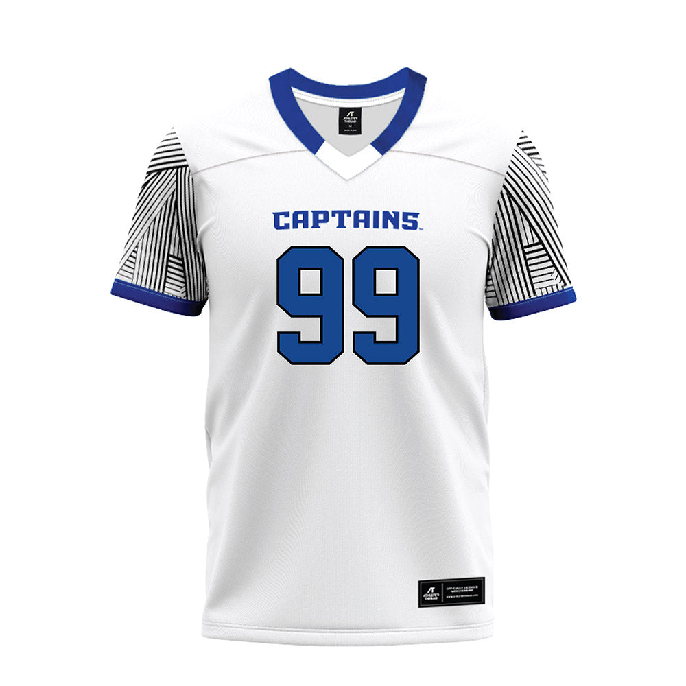 CNU - NCAA Football : Shaun Sanders Jr. - White Premium Football Jersey-0