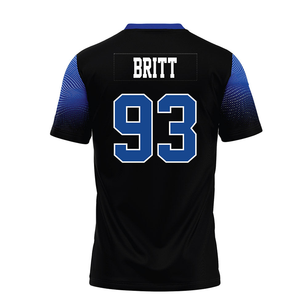 CNU - NCAA Football : Jaylen Britt - Black Premium Football Jersey-1