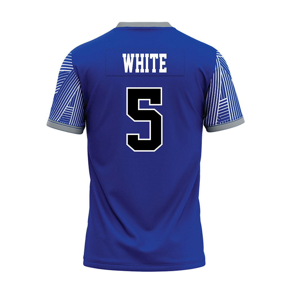CNU - NCAA Football : Gunner White - Blue Premium Football Jersey