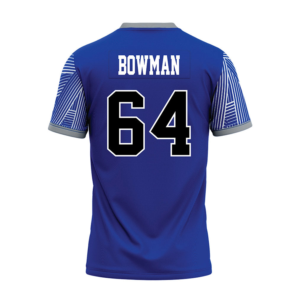 CNU - NCAA Football : Easton Bowman - Blue Premium Football Jersey-1