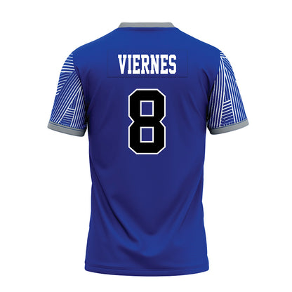 CNU - NCAA Football : Jayson Viernes - Blue Premium Football Jersey-1