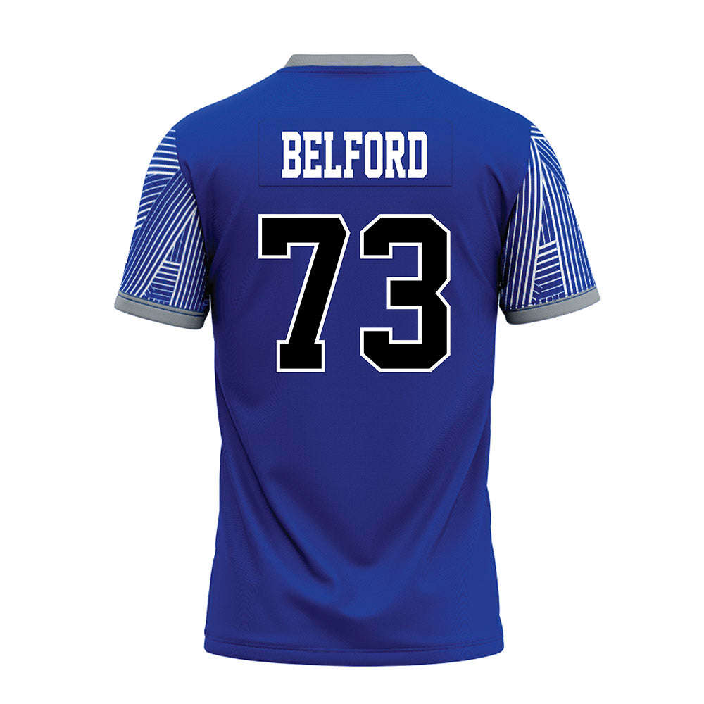 CNU - NCAA Football : Andrew Belford - Blue Premium Football Jersey-1