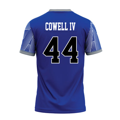 CNU - NCAA Football : Fred Cowell IV - Blue Premium Football Jersey-1