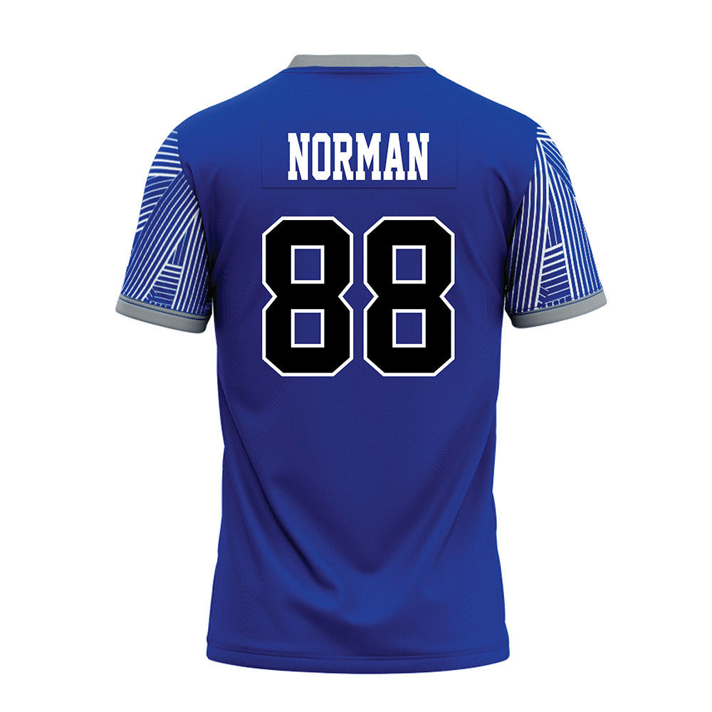 CNU - NCAA Football : Deven Norman - Blue Premium Football Jersey-1