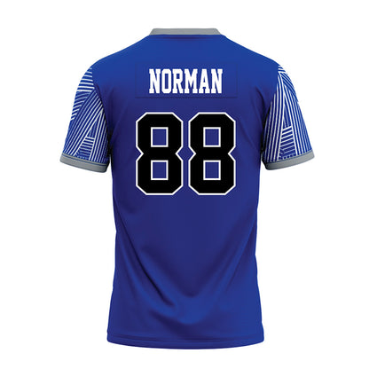 CNU - NCAA Football : Deven Norman - Blue Premium Football Jersey-1