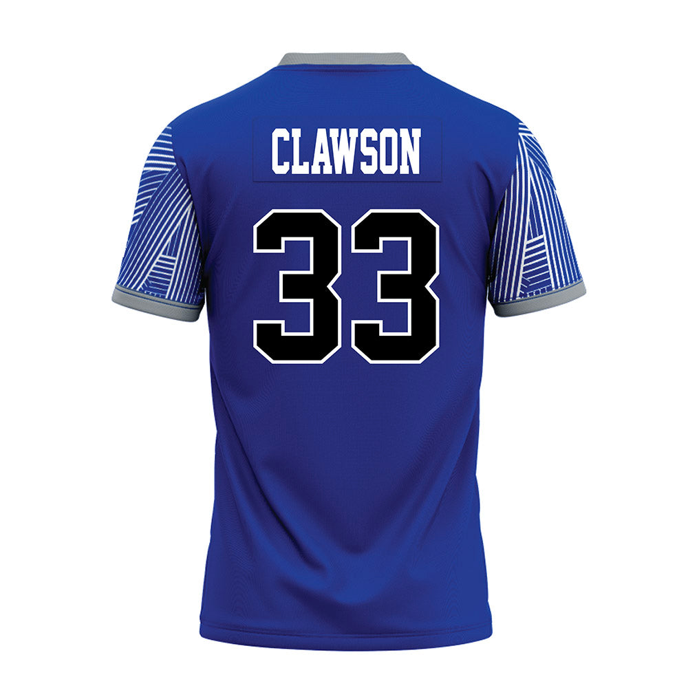 CNU - NCAA Football : Charlie Clawson - Blue Premium Football Jersey-1