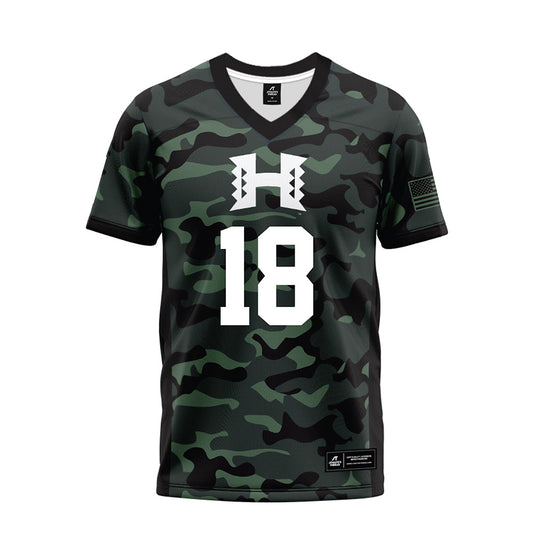 Hawaii - NCAA Football : Caleb Freeman - Premium Football Jersey