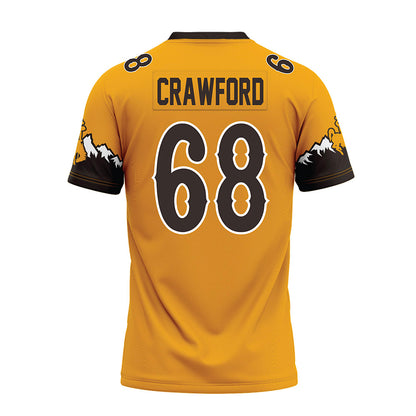 Wyoming - NCAA Football : Cody Crawford - Gold Premium Football Jersey