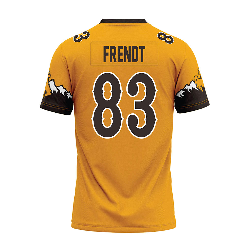 Wyoming - NCAA Football : Kyle Frendt - Gold Premium Football Jersey-1