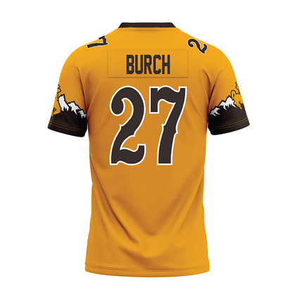 Wyoming - NCAA Football : Dontae Burch - Gold Premium Football Jersey-1