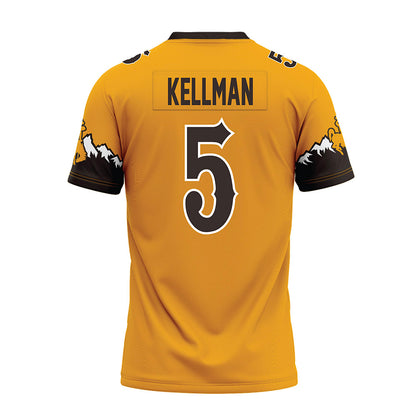 Wyoming - NCAA Football : Terron Kellman - Gold Premium Football Jersey-1