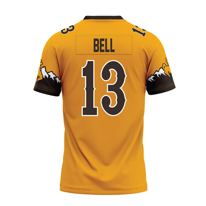 Wyoming - NCAA Football : Ian Bell - Gold Premium Football Jersey-1