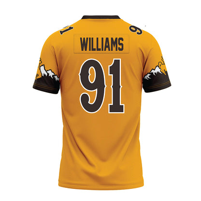 Wyoming - NCAA Football : Jaden Williams - Gold Premium Football Jersey