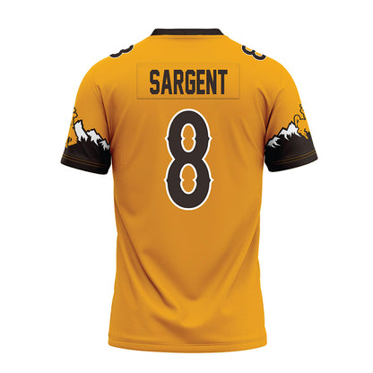 Wyoming - NCAA Football : Jaylen Sargent - Gold Premium Football Jersey