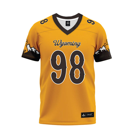 Wyoming - NCAA Football : Jayden Williams - Gold Premium Football Jersey