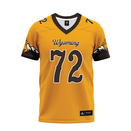 Wyoming - NCAA Football : Caden Barnett - Gold Premium Football Jersey