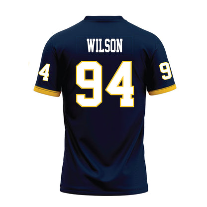 Murray State - NCAA Football : Rickshun Wilson - Navy Premium Football Jersey-1