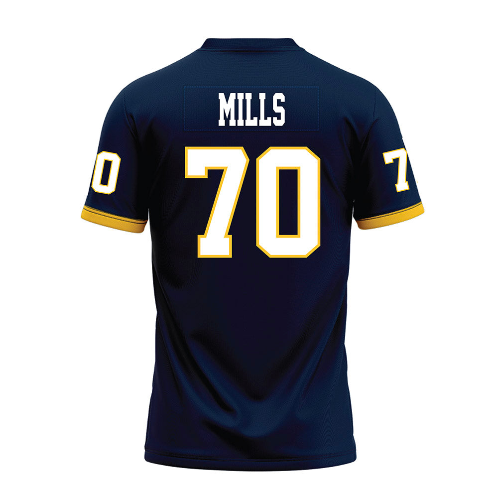 Murray State - NCAA Football : Brandon Mills - Navy Premium Football Jersey-1