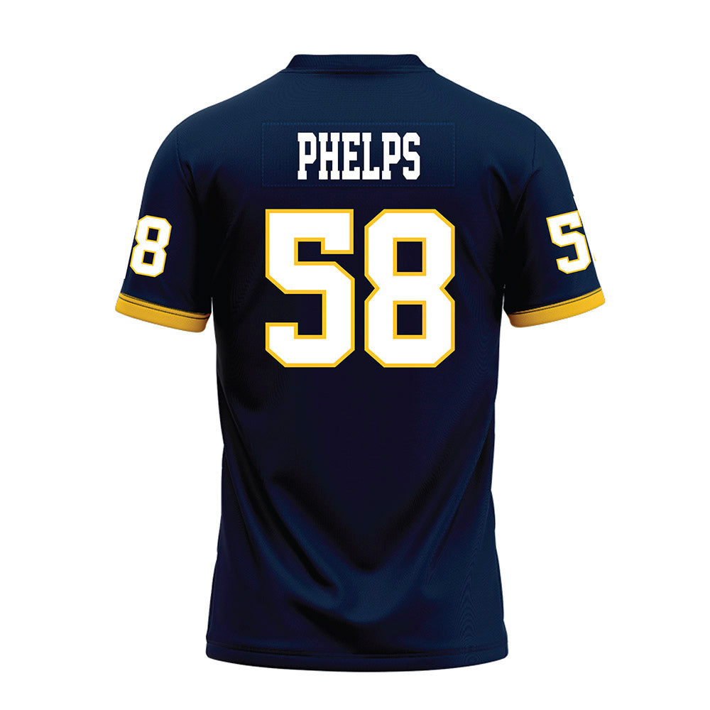 Murray State - NCAA Football : Brody Phelps - Navy Premium Football Jersey-1