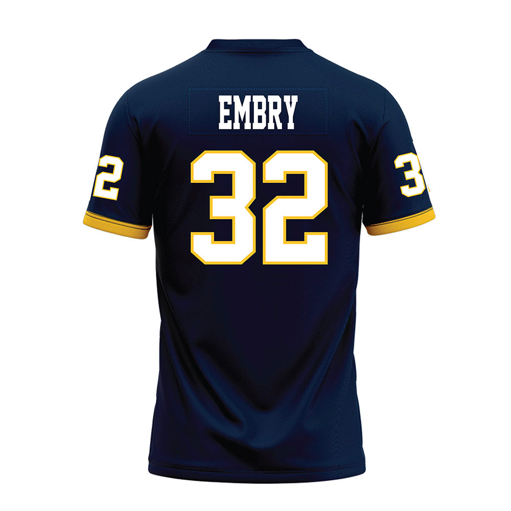 Murray State - NCAA Football : Dylan Embry - Navy Premium Football Jersey-1