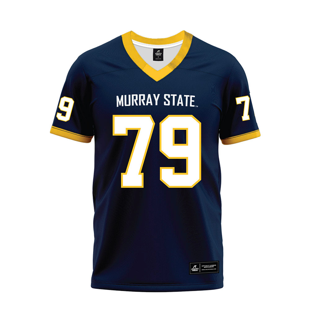 Murray State - NCAA Football : Joshua Bratcher - Navy Premium Football Jersey-0