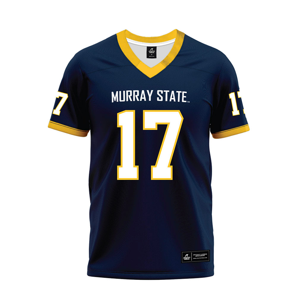 Murray State - NCAA Football : Trace Corum - Navy Premium Football Jersey-0