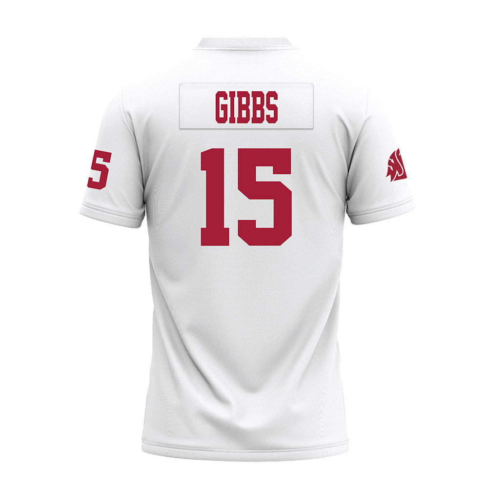 WSU - NCAA Football : Ishmael gibbs - White Premium Football Jersey-1