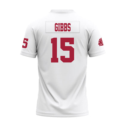 WSU - NCAA Football : Ishmael gibbs - White Premium Football Jersey-1