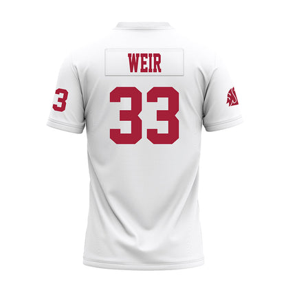 WSU - NCAA Football : Cameron Weir - White Premium Football Jersey-1