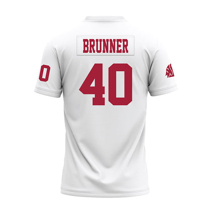 WSU - NCAA Football : Colson Brunner - White Premium Football Jersey