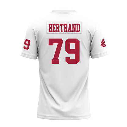 WSU - NCAA Football : Turner Bertrand - White Premium Football Jersey-1
