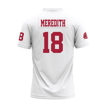 WSU - NCAA Football : Joshua Meredith - White Premium Football Jersey