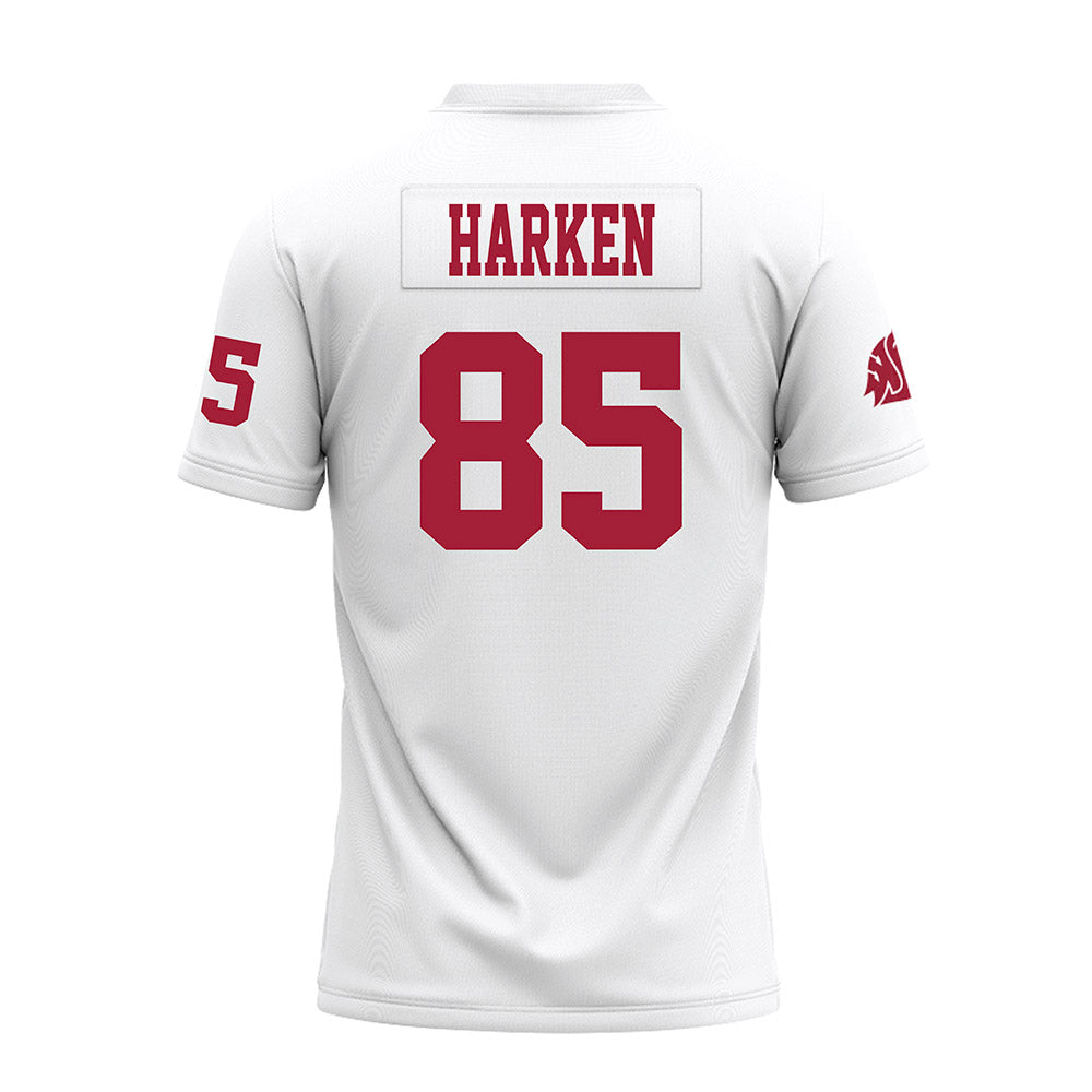 WSU - NCAA Football : Kaden Harken - White Premium Football Jersey-1