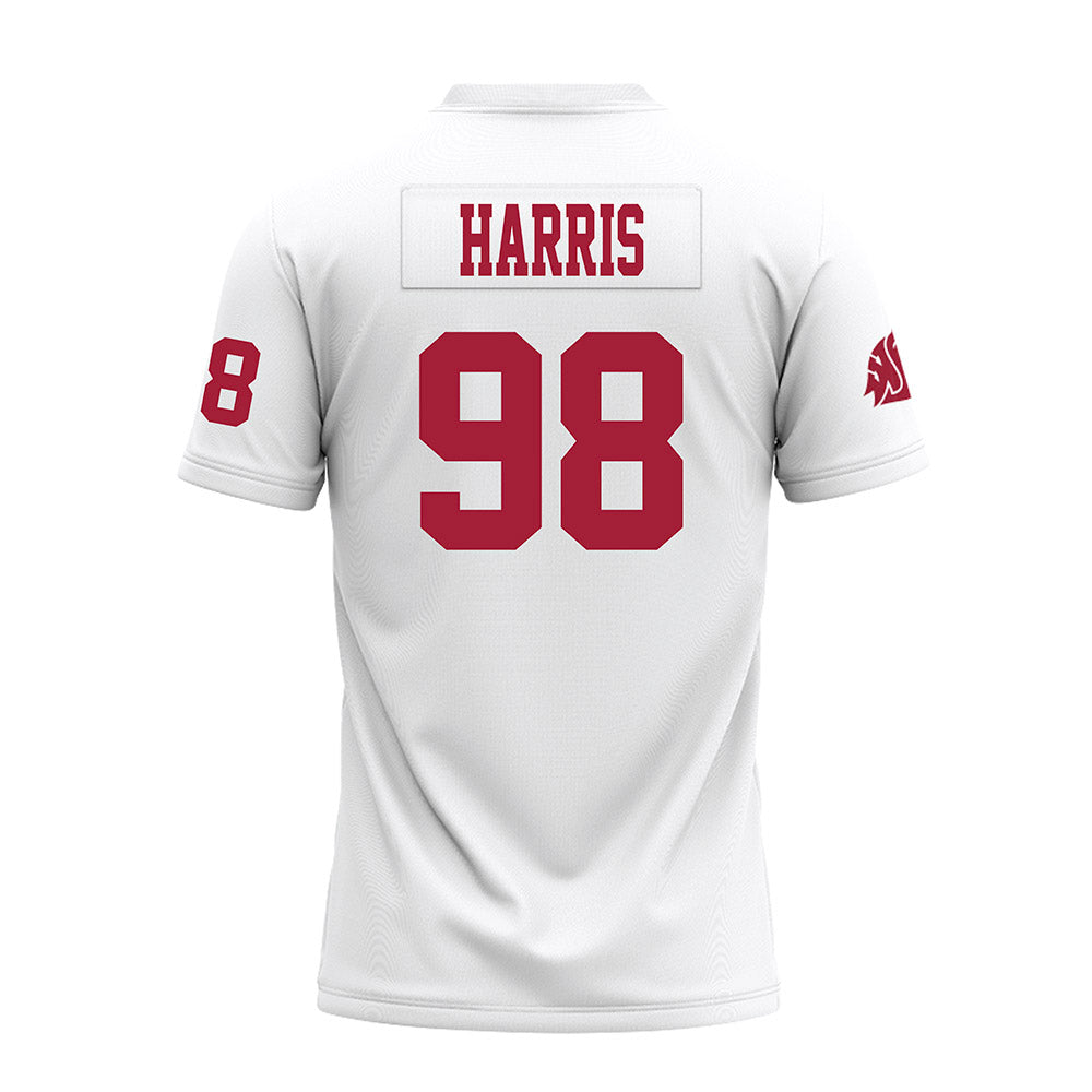 WSU - NCAA Football : Ryan Harris - White Premium Football Jersey-1