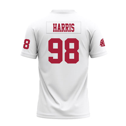 WSU - NCAA Football : Ryan Harris - White Premium Football Jersey-1