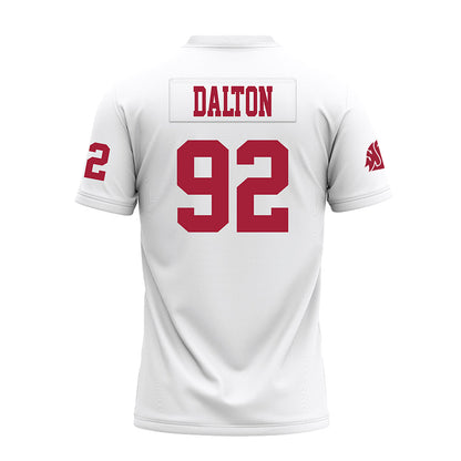 WSU - NCAA Football : Darrion Dalton - White Premium Football Jersey-1