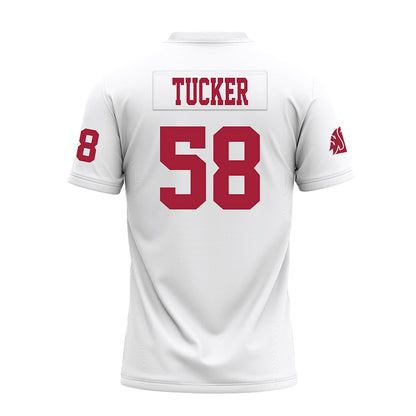 WSU - NCAA Football : Malijah Tucker - White Premium Football Jersey-1