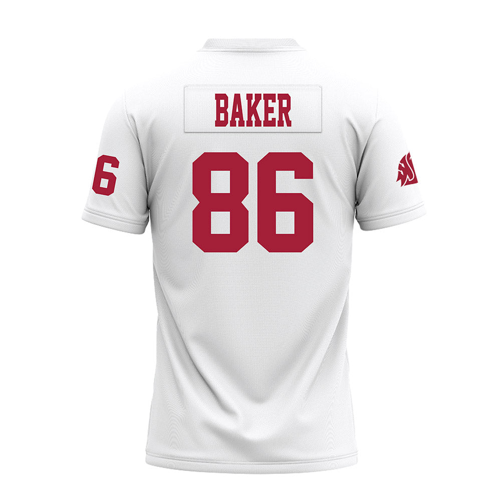 WSU - NCAA Football : Beau Baker - White Premium Football Jersey-1