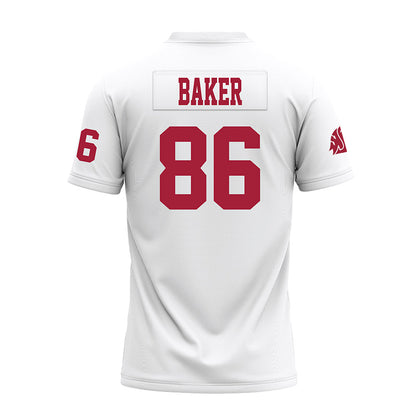 WSU - NCAA Football : Beau Baker - White Premium Football Jersey-1