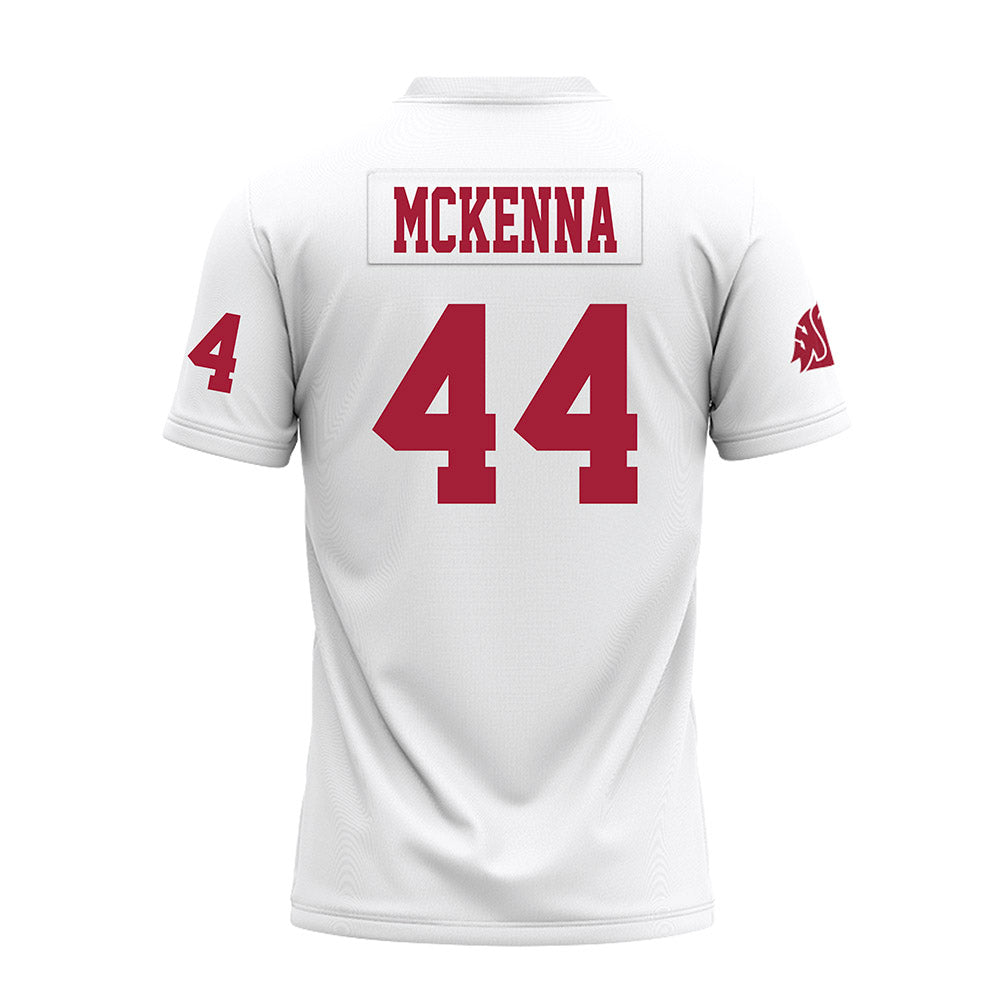 WSU - NCAA Football : Parker McKenna - White Premium Football Jersey-1