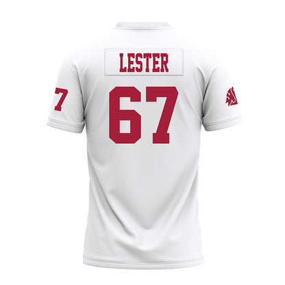 WSU - NCAA Football : Jonny Lester - White Premium Football Jersey-1