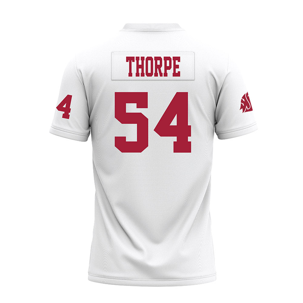 WSU - NCAA Football : Xavier Thorpe - White Premium Football Jersey-1
