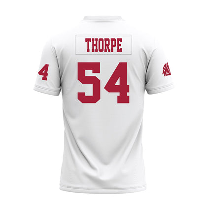 WSU - NCAA Football : Xavier Thorpe - White Premium Football Jersey-1