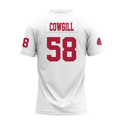 WSU - NCAA Football : Jackson Cowgill - White Premium Football Jersey