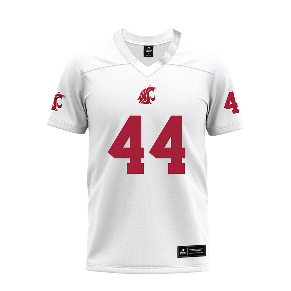 WSU - NCAA Football : Parker McKenna - White Premium Football Jersey-0