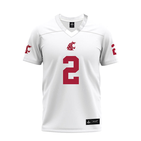 WSU - NCAA Football : Jackson Lataimua - White Premium Football Jersey