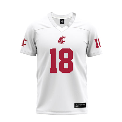 WSU - NCAA Football : Joshua Meredith - White Premium Football Jersey