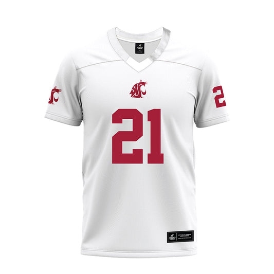 WSU - NCAA Football : Wayshawn Parker - White Premium Football Jersey