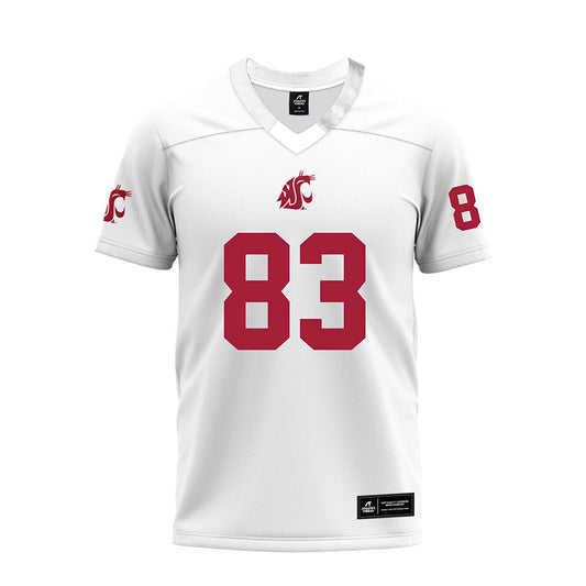 WSU - NCAA Football : Ademola Faleye - White Premium Football Jersey-0