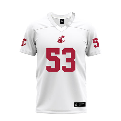 WSU - NCAA Football : Soni Finau - White Premium Football Jersey-0